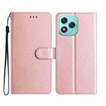 For Honor 400 Lite Silk Texture Horizontal Flip Leather Phone Case(Rose Gold)