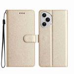 For Honor 400 Pro Global Silk Texture Horizontal Flip Leather Phone Case(Gold)