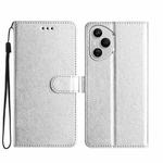 For Honor 400 Pro Global Silk Texture Horizontal Flip Leather Phone Case(Silver)