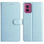 For Motorola Moto G55 Silk Texture Horizontal Flip Leather Phone Case(Light Blue)