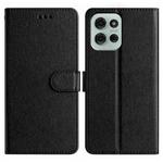 For Motorola Moto G75 Silk Texture Horizontal Flip Leather Phone Case(Black)