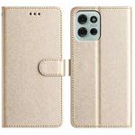 For Motorola Moto G75 Silk Texture Horizontal Flip Leather Phone Case(Gold)