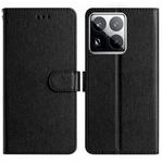 For Xiaomi 15 Pro Silk Texture Horizontal Flip Leather Phone Case(Black)