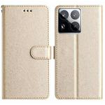 For Xiaomi 15 Pro Silk Texture Horizontal Flip Leather Phone Case(Gold)