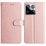 For Xiaomi 15 Pro Silk Texture Horizontal Flip Leather Phone Case(Rose Gold)