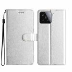 For Xiaomi 15T 5G Silk Texture Horizontal Flip Leather Phone Case(Silver)