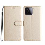 For Xiaomi 15T Pro 5G Silk Texture Horizontal Flip Leather Phone Case(Gold)