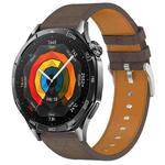 For Huawei Watch GT 5 / GT 5 Pro 46mm Square 22mm Leather Watch Band(Coffee)