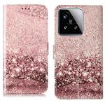 For Xiaomi 15 Colored Drawing Marble Pattern Leather Phone Case(Rose Gold)