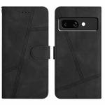 For Google Pixel 9a Skin-feel Stitching Leather Phone Case(Black)