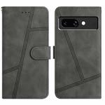 For Google Pixel 9a Skin-feel Stitching Leather Phone Case(Grey)