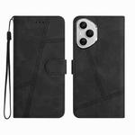 For Honor 400 Pro Global Skin-feel Stitching Leather Phone Case(Black)