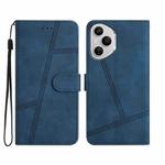 For Honor 400 Pro Global Skin-feel Stitching Leather Phone Case(Blue)
