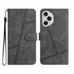 For Honor 400 Pro Global Skin-feel Stitching Leather Phone Case(Grey)