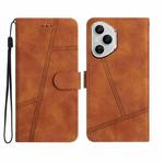 For Honor 400 Pro Global Skin-feel Stitching Leather Phone Case(Brown)