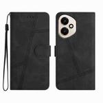 For Honor 400 Global Skin-feel Stitching Leather Phone Case(Black)