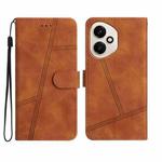 For Honor 400 Global Skin-feel Stitching Leather Phone Case(Brown)