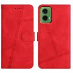 For Motorola Moto G35 Skin-feel Stitching Leather Phone Case(Red)