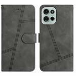 For Motorola Moto G75 Skin-feel Stitching Leather Phone Case(Grey)