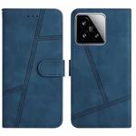 For Xiaomi 15 Skin-feel Stitching Leather Phone Case(Blue)