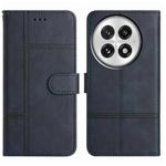 For OnePlus 13 Cowhide Texture Stitching Leather Phone Case(Dark Blue)