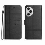 For Honor 400 Pro Global Cowhide Texture Stitching Leather Phone Case(Black)