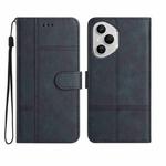 For Honor 400 Pro Global Cowhide Texture Stitching Leather Phone Case(Dark Blue)