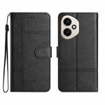 For Honor 400 Global Cowhide Texture Stitching Leather Phone Case(Black)
