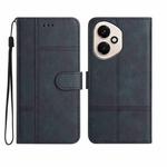 For Honor 400 Global Cowhide Texture Stitching Leather Phone Case(Dark Blue)