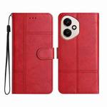 For Honor 400 Global Cowhide Texture Stitching Leather Phone Case(Red)