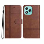 For Honor 400 Lite Cowhide Texture Stitching Leather Phone Case(Coffee)