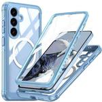 For Samsung Galaxy S25 5G RedPepper Tempered Glass MagSafe Phone Case(Sky Blue)