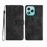 For Honor 400 Lite Skin-feel Embossed Butterfly Leather Phone Case(Black)