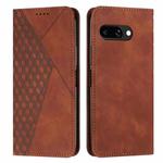 For Google Pixel 9a Diamond Splicing Skin Feel Magnetic Leather Phone Case(Brown)