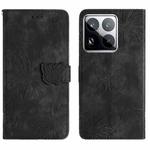 For Xiaomi 15 Pro Skin-feel Embossed Butterfly Leather Phone Case(Black)