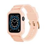 For Apple Watch Series 10 46mm Armor TPU Case Integrated Watch Band(Pink)