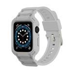 For Apple Watch Series 10 42mm Armor TPU Case Integrated Watch Band(Light Grey)