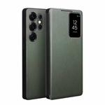 For Samsung Galaxy S25 5G QIALINO Magnetic Genuine Leather Phone Case(Green)