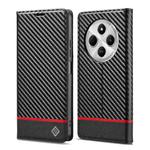 For Redmi A4 5G / 14C 4G LC.IMEEKE Carbon Fiber Leather Phone Case(Horizontal Black)