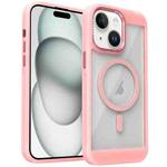 For iPhone 15 Honeycomb Cooling MagSafe Phone Case(Pink)