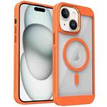 For iPhone 15 Honeycomb Cooling MagSafe Phone Case(Orange)