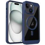 For iPhone 15 Plus Honeycomb Cooling MagSafe Phone Case(Royal Blue)