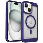 For iPhone 15 Plus Honeycomb Cooling MagSafe Phone Case(Purple)