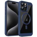 For iPhone 15 Pro Honeycomb Cooling MagSafe Phone Case(Royal Blue)