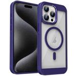 For iPhone 15 Pro Max Honeycomb Cooling MagSafe Phone Case(Purple)