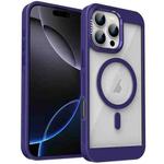 For iPhone 16 Pro Honeycomb Cooling MagSafe Phone Case(Purple)