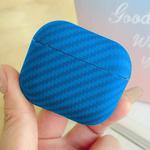 For AirPods 3 Carbon Fiber TPU Frosted Earphone Protective Case(Blue)