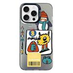 For iPhone 16 Pro Max Christmas Series PC Full Coverage Pattern Phone Case(CK049 Black)