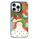 For iPhone 16 Pro Max Christmas Series PC Full Coverage Pattern Phone Case(CK062 Black)