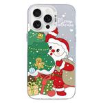 For iPhone 16 Pro Max Christmas Series PC Full Coverage Pattern Phone Case(CW058 White)